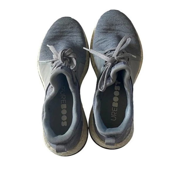 Adidas Pure Boost Womens Size 6.5 mixed knit and Grey Colorway Athletic Running - Picture 4 of 7